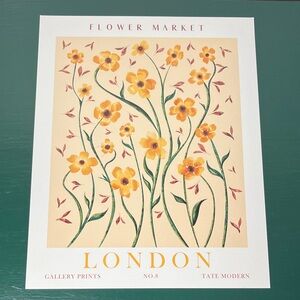 Flower Market Botanical Archive Yellow Wild Flowers LONDON No. 8 Gallery Print